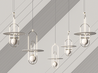 Modern chandelier 3d model