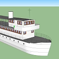 Vintage White Steamship With Swedish Flag Double Decks And Windows