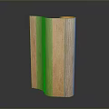 Brown Wavy Decorative Object With Wooden Texture For Modern Home Decor