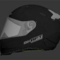 SPIRIT Black Full Face Helmet With Transparent Visor And Safety Protection Features