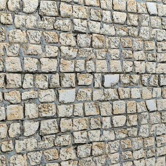 Cultural stone brick wall 3d model