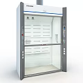 Laboratory Fume Hood With Transparent Door Internal Shelves And Control Panel