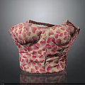Trendy Pink Leopard Print Bustier With White Base Stylish Fashion Design