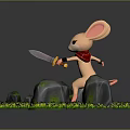 Mouse Wizard Mouse Warlock Cartoon Mouse Animation Mouse Animation Mouse Cartoon Character Cartoon Animal 3d model