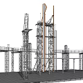 Industrial Equipment Heavy Duty Steel Framework With Platforms And Tower Structures