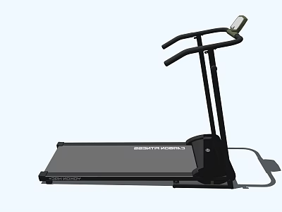 Modern Sports Equipment Treadmill with Digital Display and Handrails for Home Fitness Use 3d model
