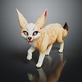 Modern fox ear fox desert fox big ear small fox cartoon fox 3d model