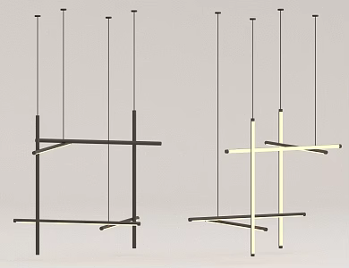 Strip chandelier 3d model