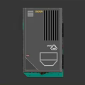Industrial Commercial Equipment With Metal Casing Ventilation Slots And Control Panel