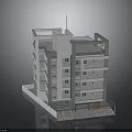 Modern Multi Story Building Exterior With Balconies Windows And Architectural Design
