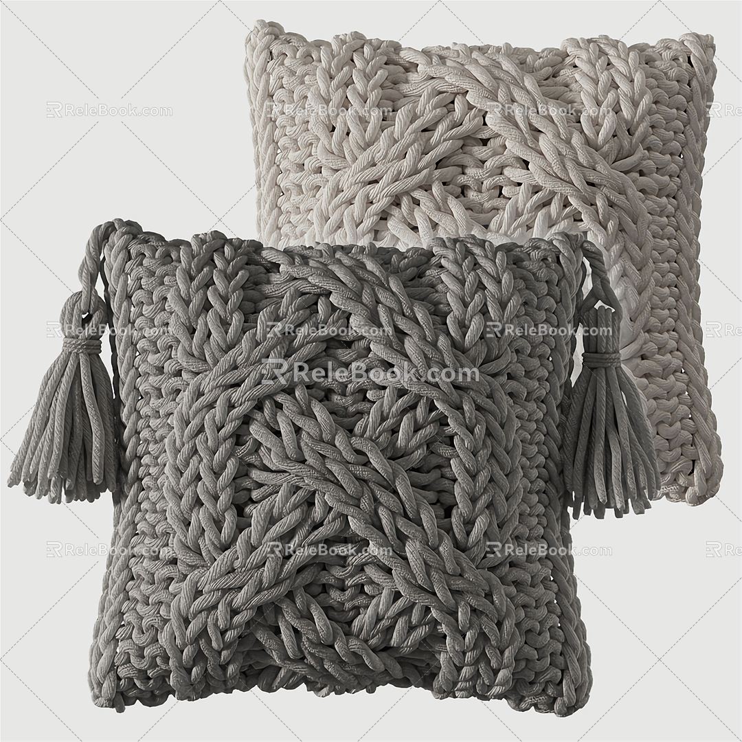 Modern Pillow Braided Pillow 3d model