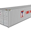Heavy Duty Industrial Yang Ming Metal Shipping Container For Cargo Transportation
