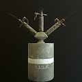 German Grenade Weapons German World War II Grenade Mine Grenade Equipment Equipment 3d model