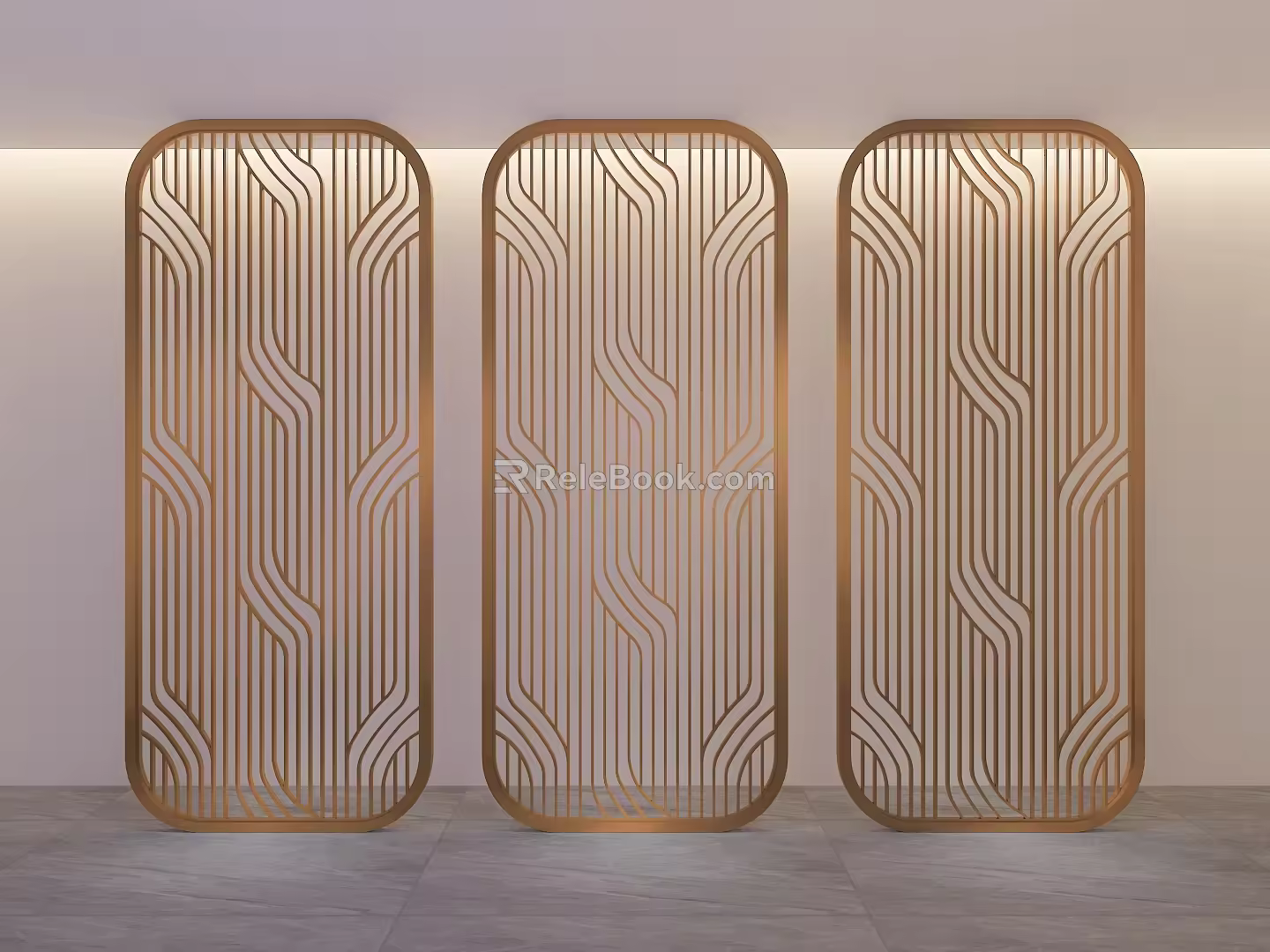 Stainless steel partition modern partition 3d model