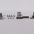 Gate access control system 3d model