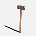 Rustic Hardware Hammer With Metal Head And Wooden Handle For DIY Projects