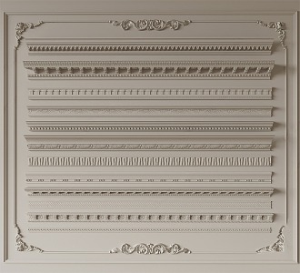 French plaster line 3d model