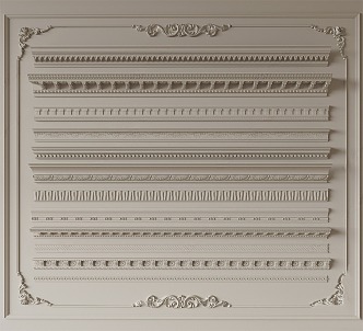 French plaster line 3d model