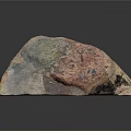 Natural Wood Stone With Rustic Textured Surface And Earthy Red Green Gray Tones