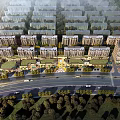 Aerial View Planning of Neatly Arranged Residential Buildings With Greenery and Roads