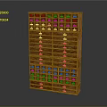 Practical Wooden Storage Cabinet With Multiple Drawers Tiered Design For Organized Storage
