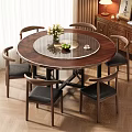 Round Dining Table And Chair Set With Glass Top Metal Base And Black Cushioned Seats