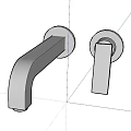 AXOR Modern Wall Mounted Faucet With Sleek Handle And Curved Spout