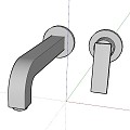 Simple wall faucet 3d model