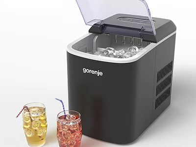 Gorenje Portable Ice Maker with Ice Cubes and Two Glasses of Drinks for Home Use 3d model