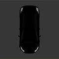 Black Sporty Hatchback With Sleek Design And Headlights On Dark Reflective Background