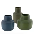 Modern Ceramic Vases in Blue Green and Earthy Tones for Home Decor