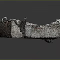Ancient Ruins Scenic Landscape Featuring Weathered Stone Walls And Historical Structure Remains