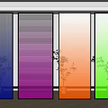 Modern Glass Partition Changhong Glass Partition Gradient Glass Living Room Partition Gradient Changhong Glass Partition Glass Screen Changhong Glass Partition 3d model