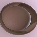 Classic Brown Bowler Hat With Matching Brown Band On Light Pink Background