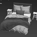 Double bedding 3d model