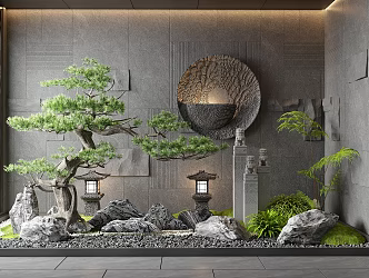 New Chinese Style Landscape Indoor Landscape Indoor Landscape Stairs Landscape Porch Landscape Garden Setches 3d model