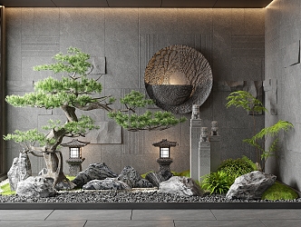 New Chinese Style Landscape Indoor Landscape Indoor Landscape Stairs Landscape Porch Landscape Garden Setches 3d model