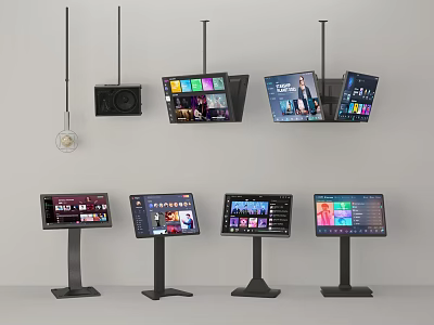 Modern song ordering machine song ordering screen KTV machine TV display screen advertising screen 3d model