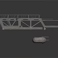 Industrial Metal Platform Structure With Railings And Multiple Walkway Sections