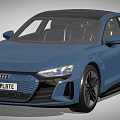 Audi Blue Coupe Car With UK Plate LED Headlights And Black Alloy Wheels