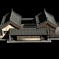 Traditional Ancient Chinese Architecture With Tile Roof Overhanging Eaves Wooden Railings And Stone Platform Steps
