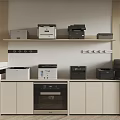 Modern Office Space With Essential Office Appliances Including Printers Scanners And Copiers