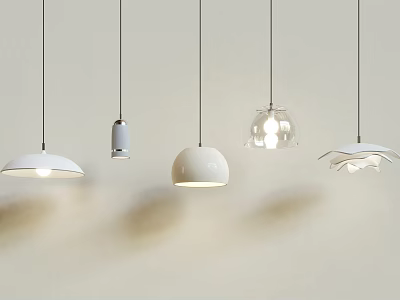 Modern Pendant Lights With Various Shapes And Designs For Interior Decoration 3d model