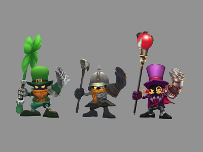 Modern Game Character Magician 3d model