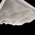 White Ceiling With Unique Wavy Pattern Design