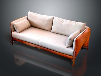 Modern Double Sofa Multi-Person Sofa Combination Leisure Sofa Combination 3d model