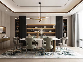 Modern Restaurant Home 3d model