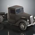 Vintage Functional Truck Design With Classic Chrome Grille Retro Headlights And Cab Structure