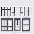 modern sliding window 3d model