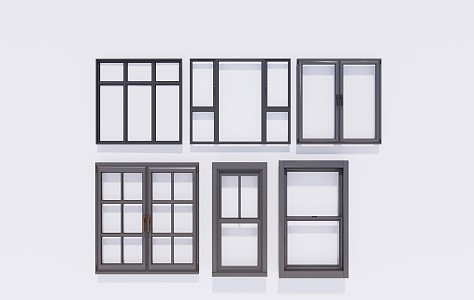 modern sliding window 3d model